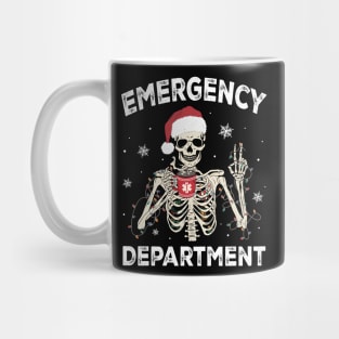 Emergency Department Christmas, Skeleton Christmas Mug